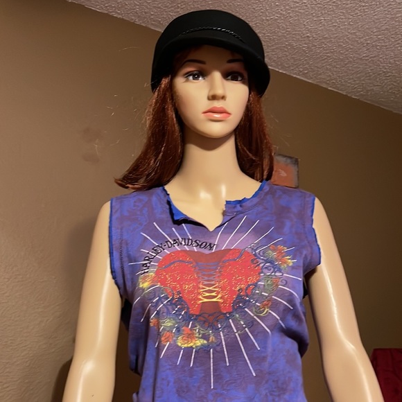 Vintage Purple Harley Davidson Sleeveless Shirt XL - Picture 2 of 9